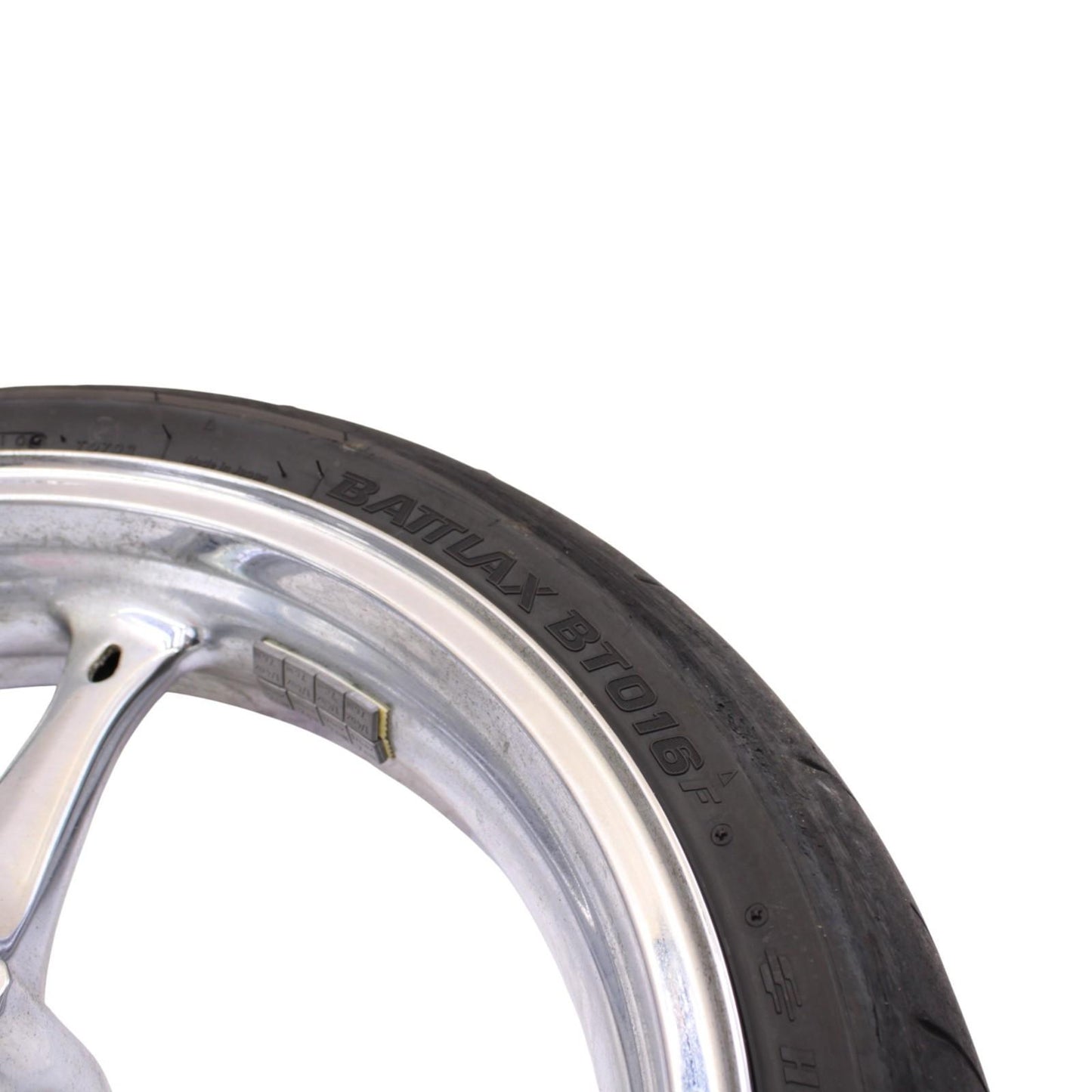 2006 2007 SUZUKI GSXR600 GSXR750 FRONT WHEEL RIM TIRE RUBBER CHROME STRAIGHT