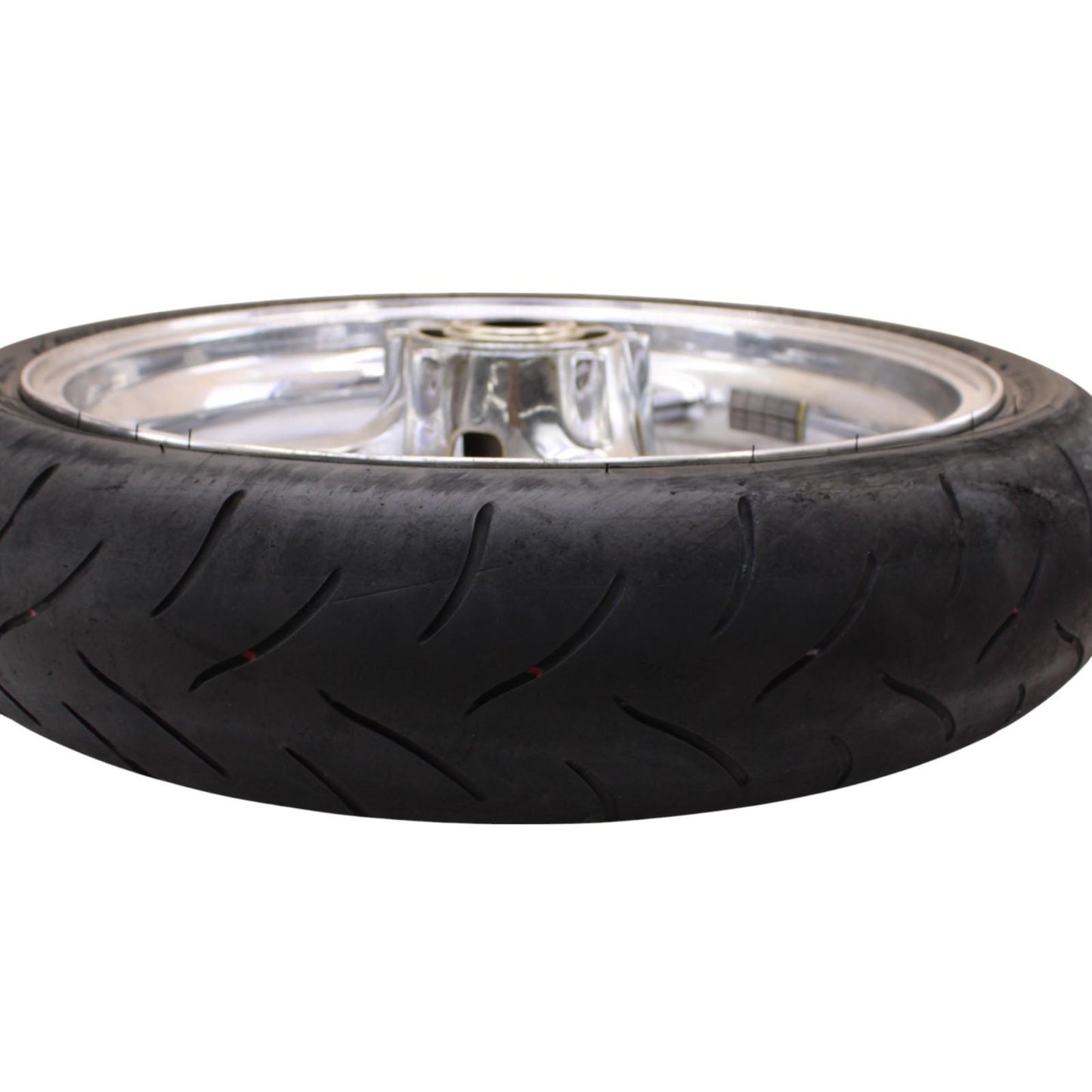 2006 2007 SUZUKI GSXR600 GSXR750 FRONT WHEEL RIM TIRE RUBBER CHROME STRAIGHT