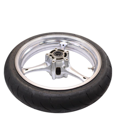 2006 2007 SUZUKI GSXR600 GSXR750 FRONT WHEEL RIM TIRE RUBBER CHROME STRAIGHT