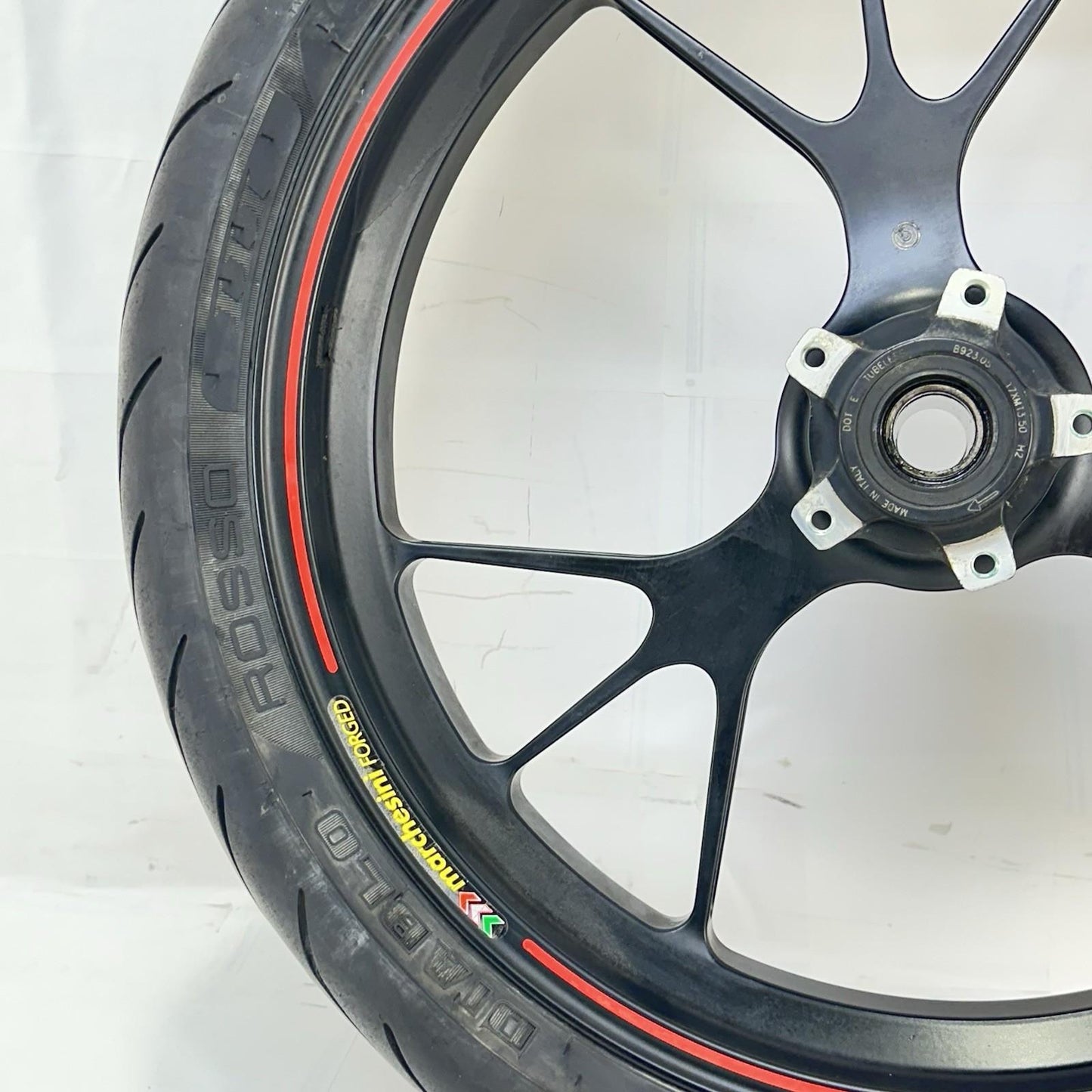 2016 - 2018 DUCATI HYPERMOTARD 939 FRONT WHEEL RIM TIRE BLACK MARCHESINI FORGED