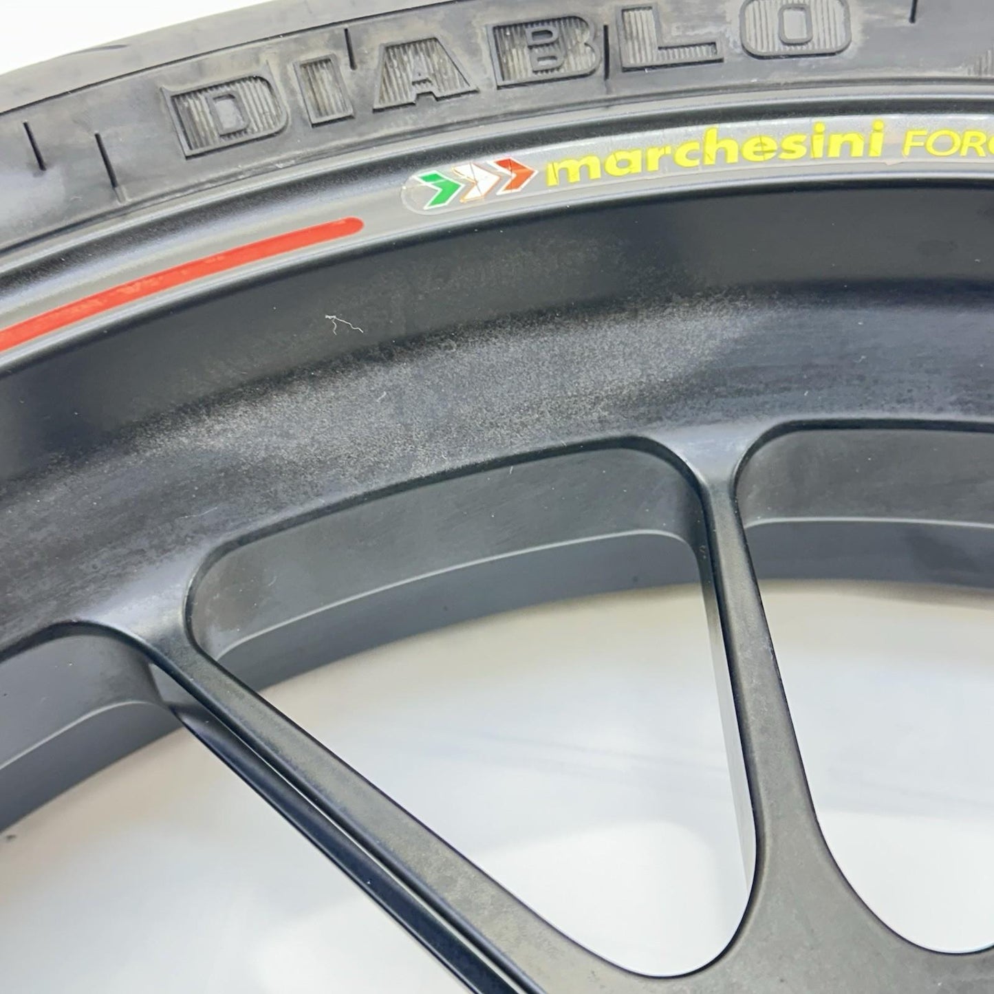 2016 - 2018 DUCATI HYPERMOTARD 939 FRONT WHEEL RIM TIRE BLACK MARCHESINI FORGED