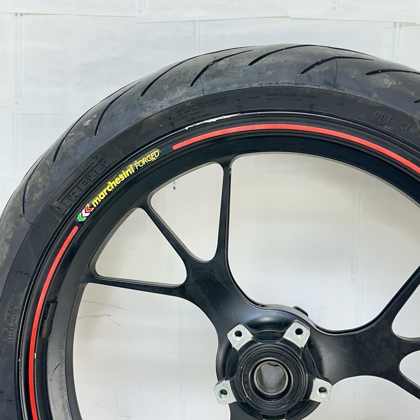 2016 - 2018 DUCATI HYPERMOTARD 939 FRONT WHEEL RIM TIRE BLACK MARCHESINI FORGED