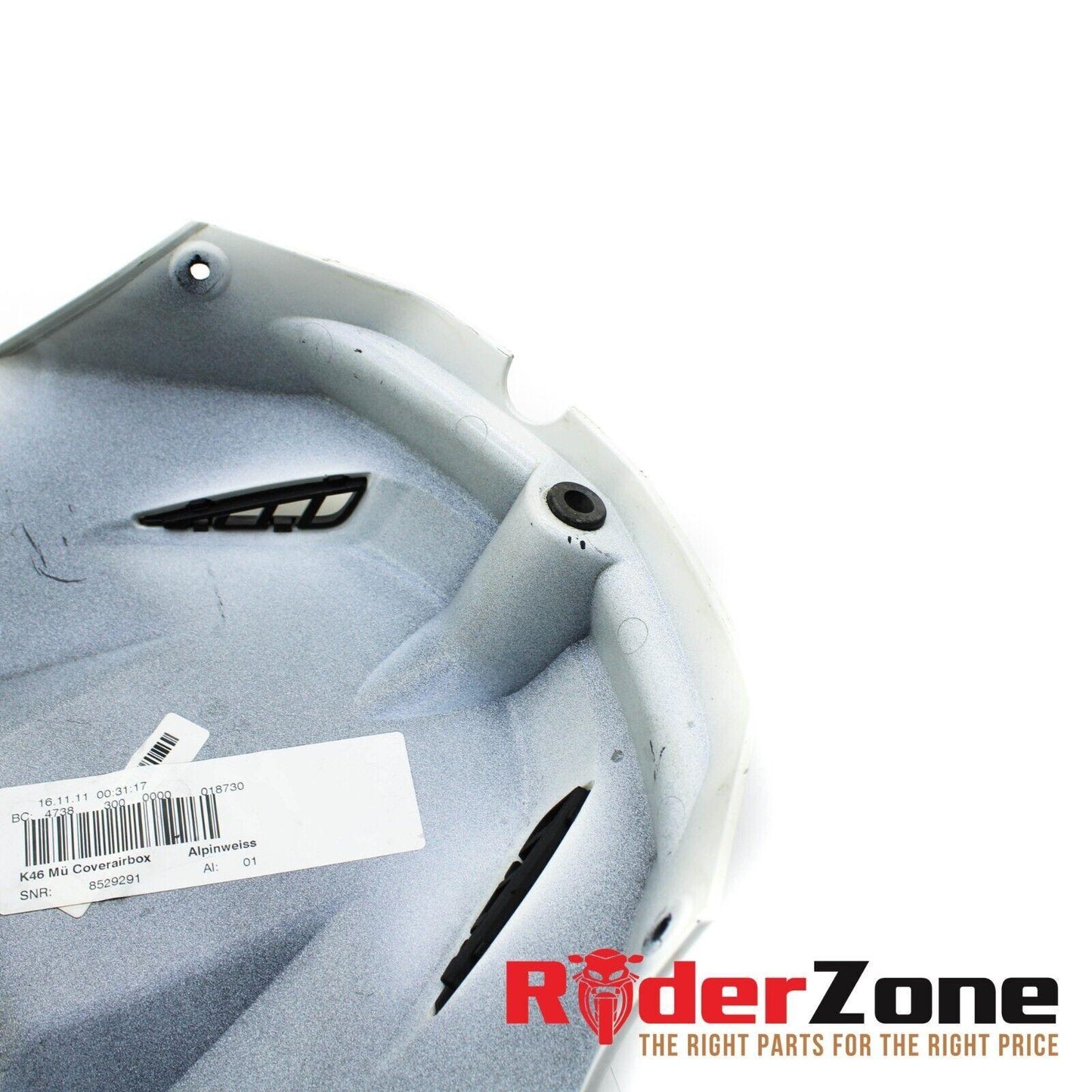 2010 - 2014 BMW S1000RR GAS TANK FAIRING COWL COVER TRIM FUEL CELL WHITE FRONT