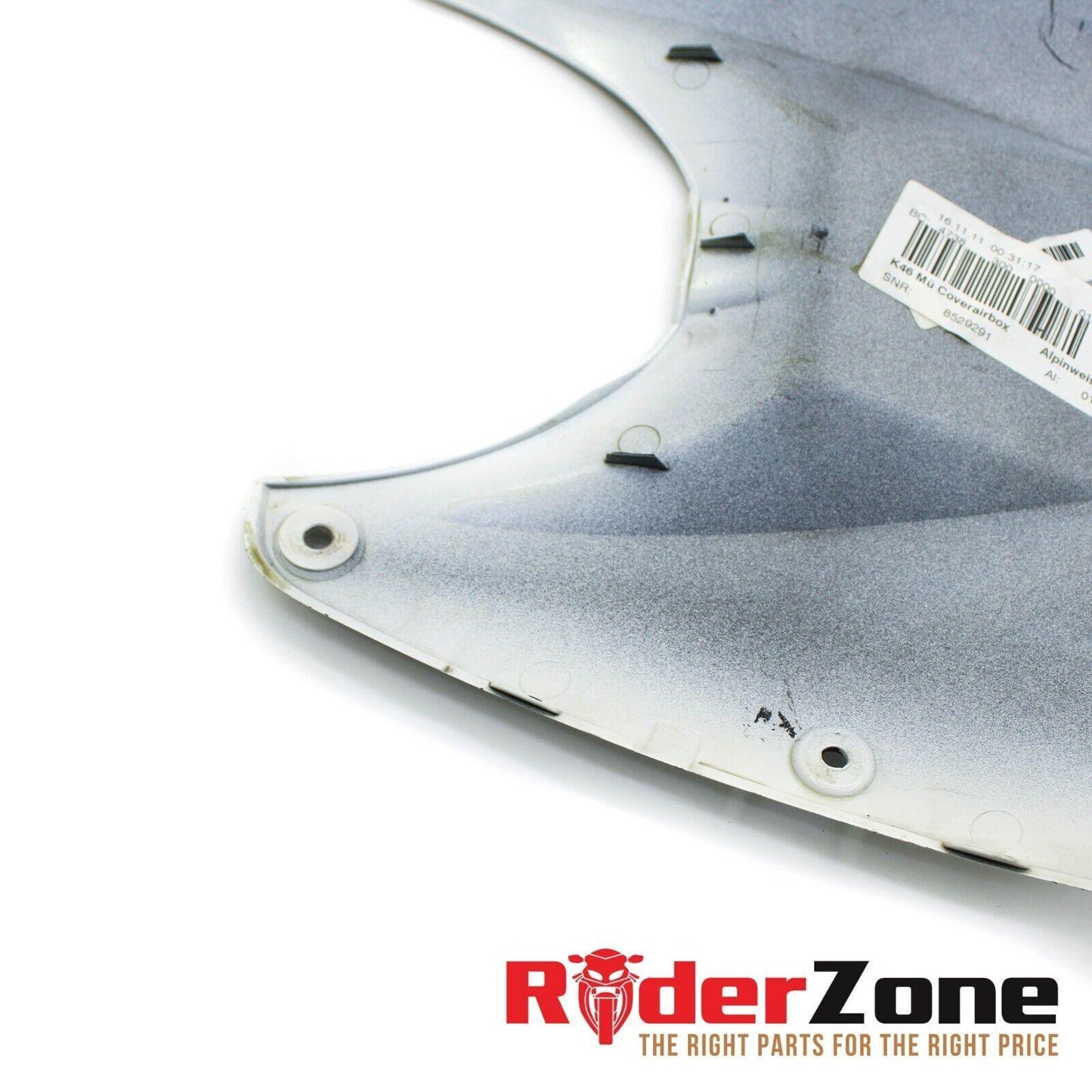 2010 - 2014 BMW S1000RR GAS TANK FAIRING COWL COVER TRIM FUEL CELL WHITE FRONT