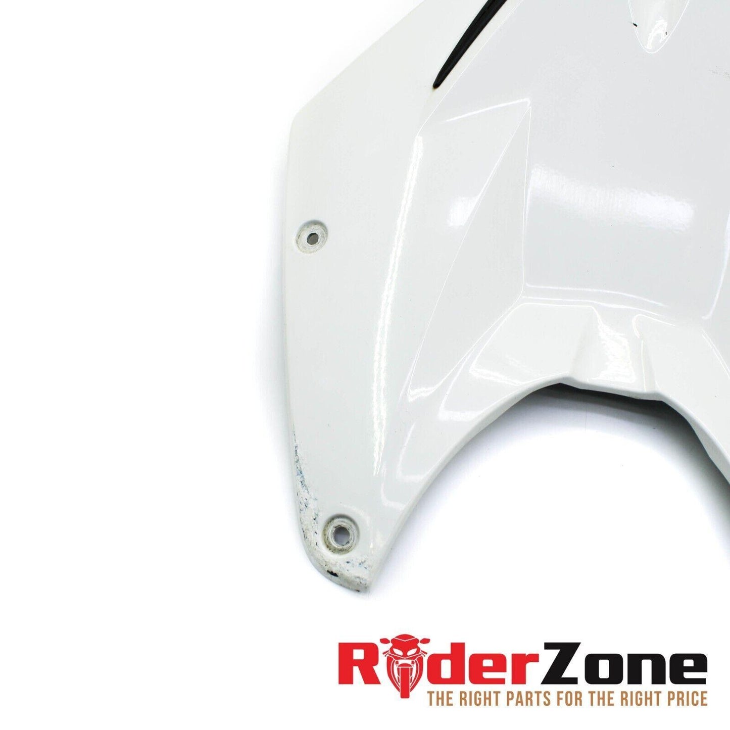 2010 - 2014 BMW S1000RR GAS TANK FAIRING COWL COVER TRIM FUEL CELL WHITE FRONT