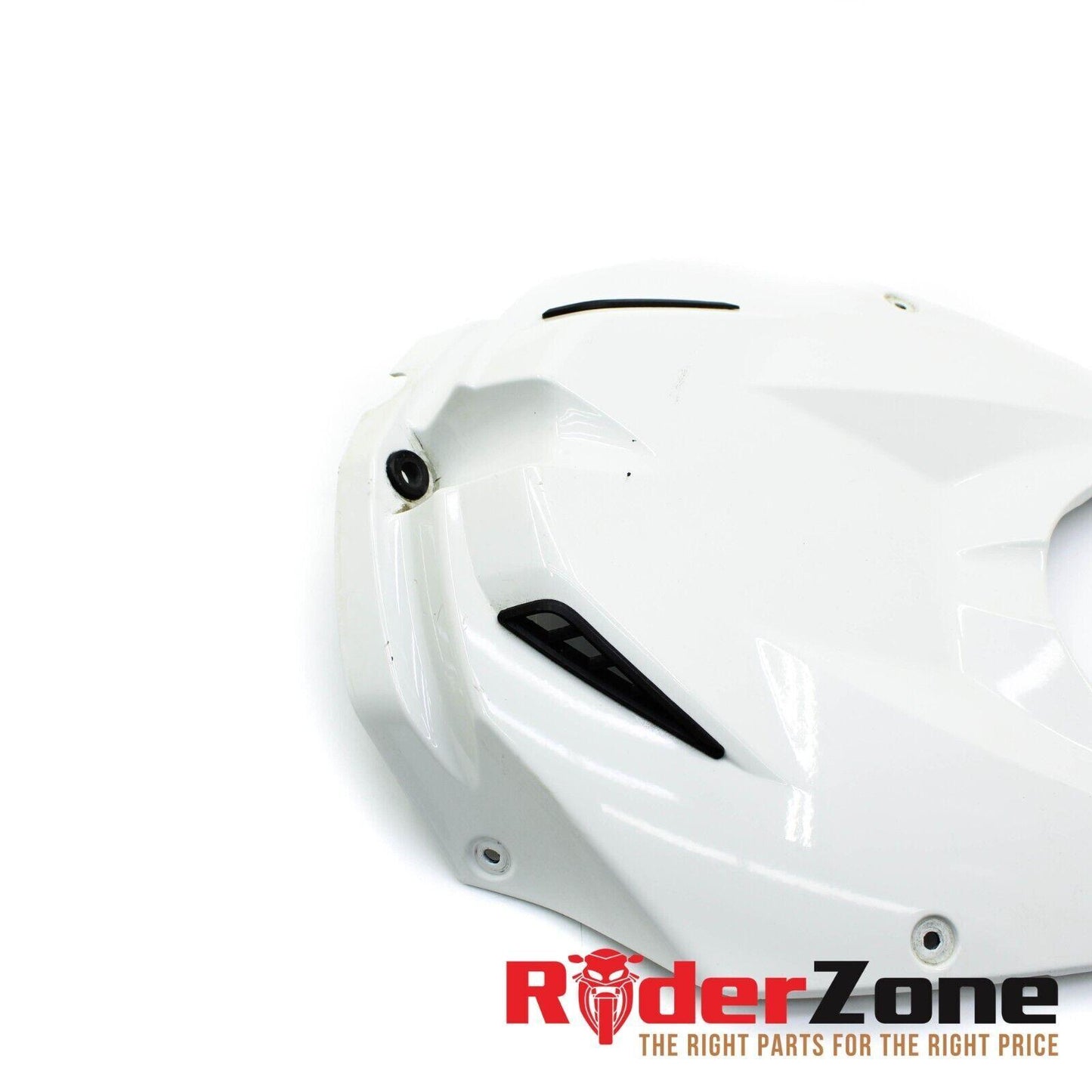 2010 - 2014 BMW S1000RR GAS TANK FAIRING COWL COVER TRIM FUEL CELL WHITE FRONT