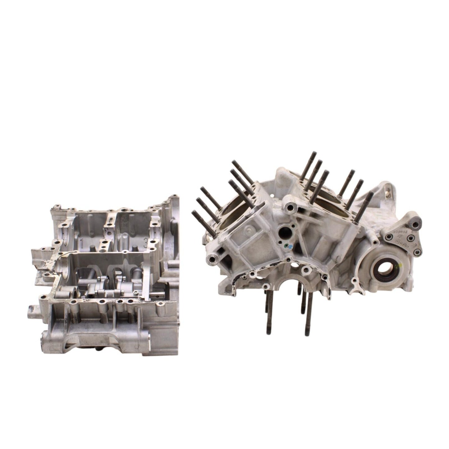 2010 - 2014 APRILIA RSV4 CRANKCASE SET ENGINE BLOCK MOTOR CRANK CASES SILVER