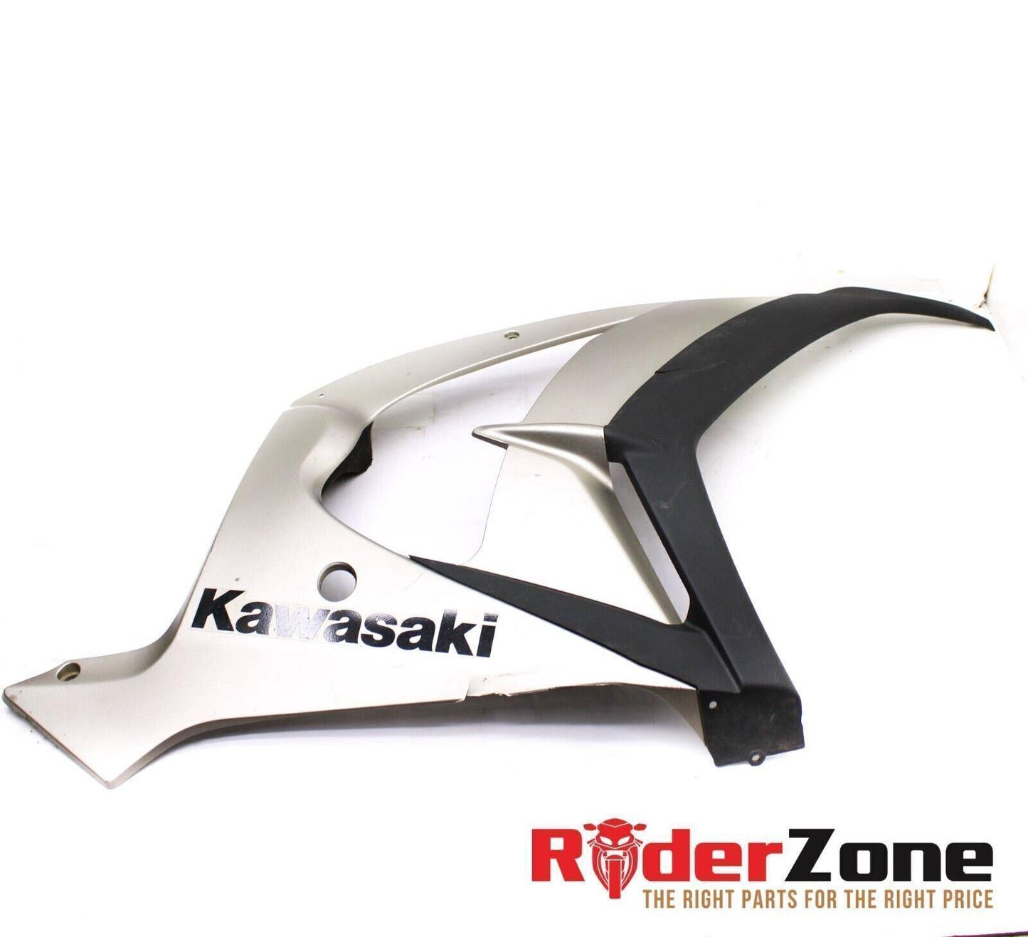 2011 - 2015 KAWASAKI NINJA ZX10R RIGHT FAIRING MID SIDE COWLING SILVER LOWER