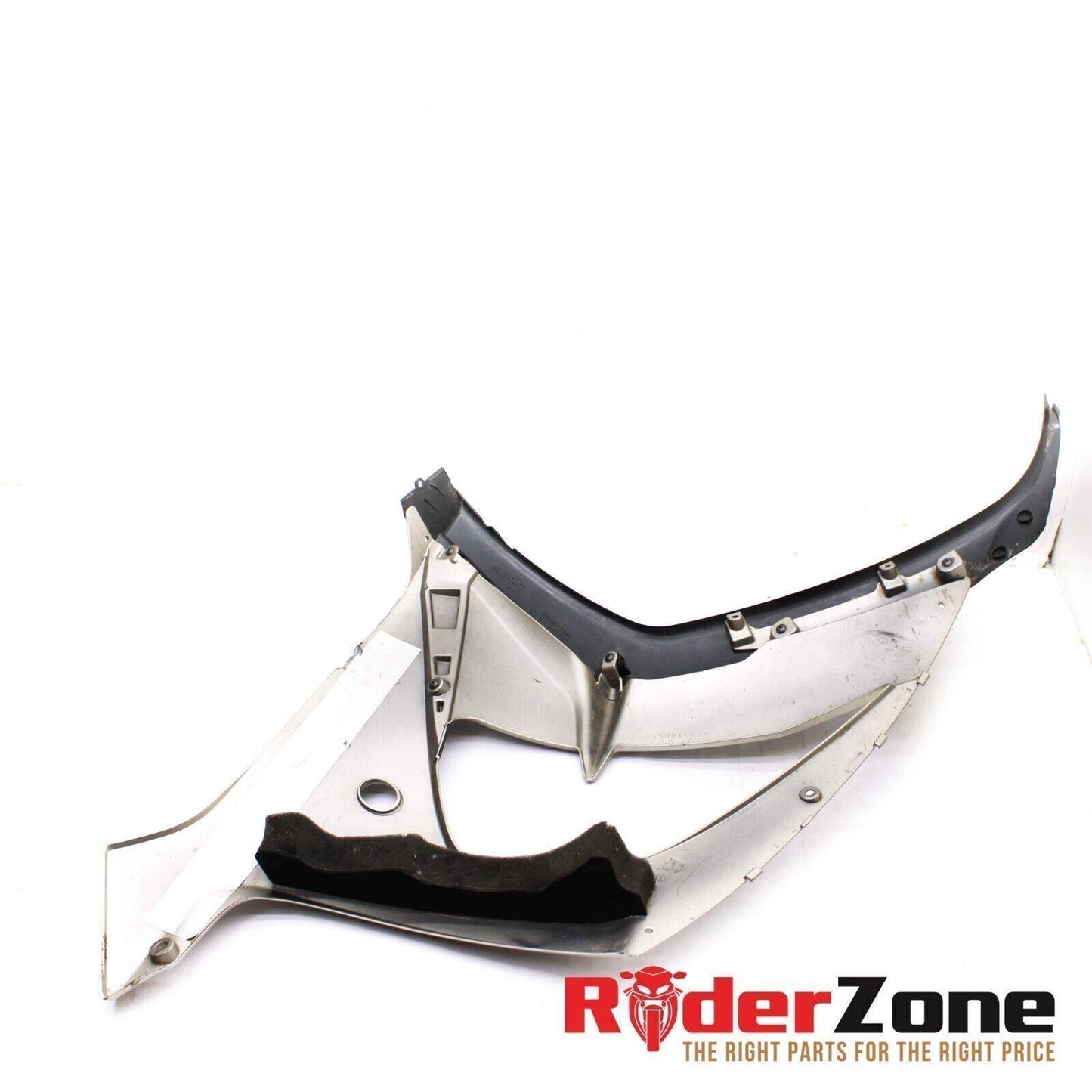 2011 - 2015 KAWASAKI NINJA ZX10R RIGHT FAIRING MID SIDE COWLING SILVER LOWER
