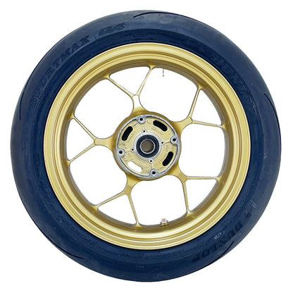 2017 - 2019 HONDA CBR 1000RR SP REAR WHEEL BACK RIM TIRE RUBBER YELLOW STOCK