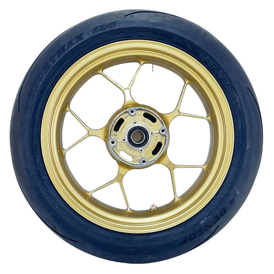 2017 - 2019 HONDA CBR 1000RR SP REAR WHEEL BACK RIM TIRE RUBBER YELLOW STOCK