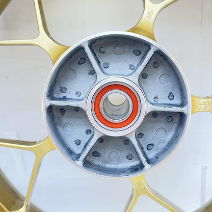 2017 - 2019 HONDA CBR 1000RR SP REAR WHEEL BACK RIM TIRE RUBBER YELLOW STOCK