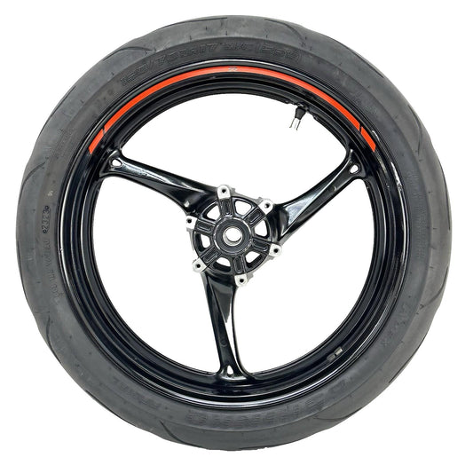 2011 - 2026 SUZUKI GSX 600 GSXR 750 FRONT WHEEL RIM TIRE RUBBER *SLIGHT SCUFFS*