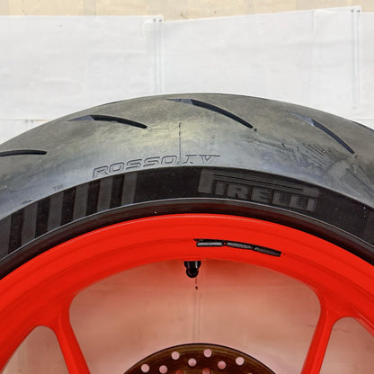 2021 - 2024 APRILIA TUONO V4 1100 REAR WHEEL RIM BRAKE ROTOR TIRE RUBBER RED