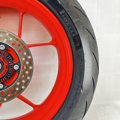 2021 - 2024 APRILIA TUONO V4 1100 REAR WHEEL RIM BRAKE ROTOR TIRE RUBBER RED