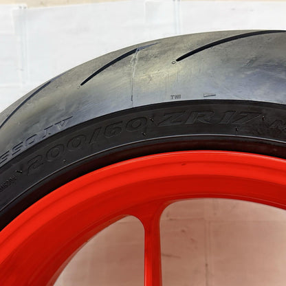 2021 - 2024 APRILIA TUONO V4 1100 REAR WHEEL RIM BRAKE ROTOR TIRE RUBBER RED