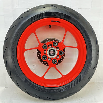 2021 - 2024 APRILIA TUONO V4 1100 REAR WHEEL RIM BRAKE ROTOR TIRE RUBBER RED