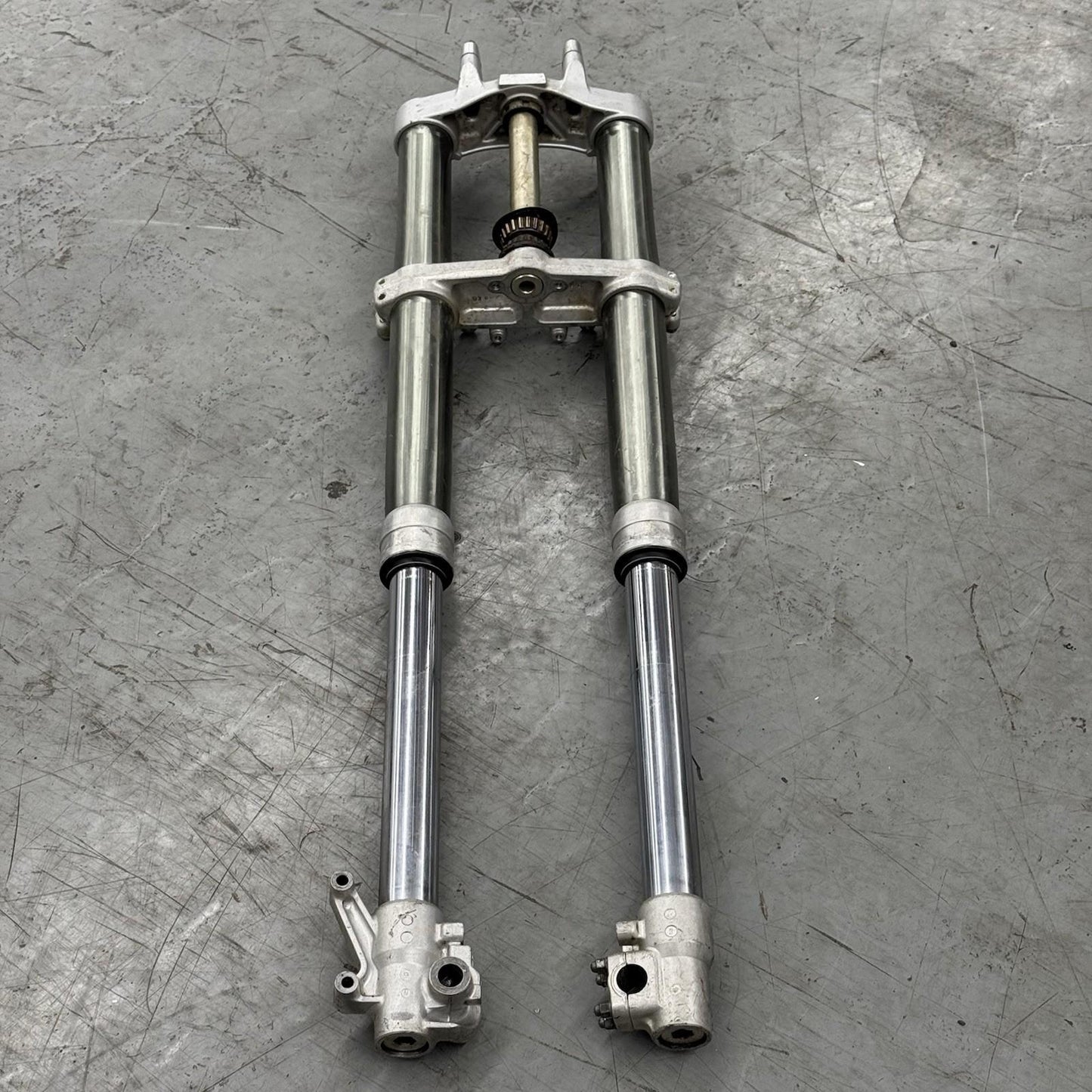 1994 1995 YAMAHA YZ250 FORKS FRONT SUSPENSION TRIPLE TREE STRAIGHT STOCK