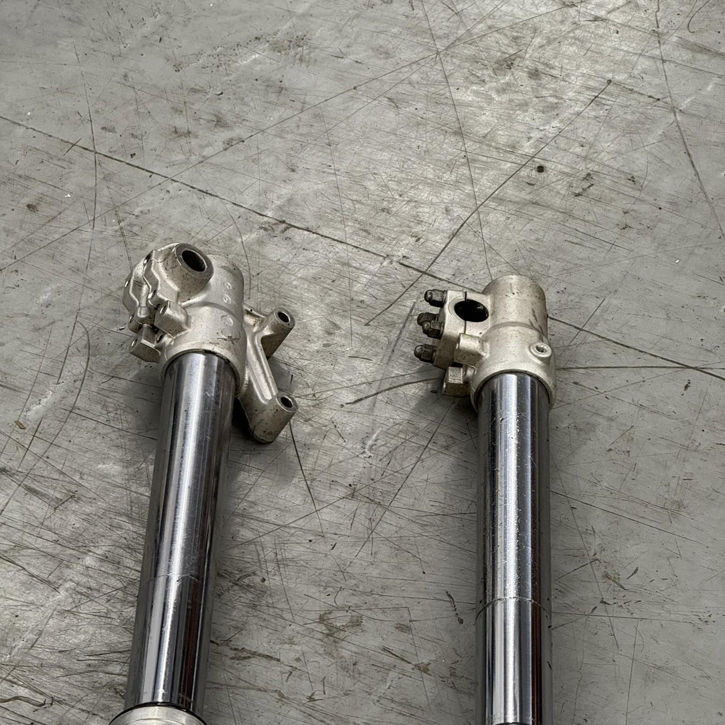 1994 1995 YAMAHA YZ250 FORKS FRONT SUSPENSION TRIPLE TREE STRAIGHT STOCK