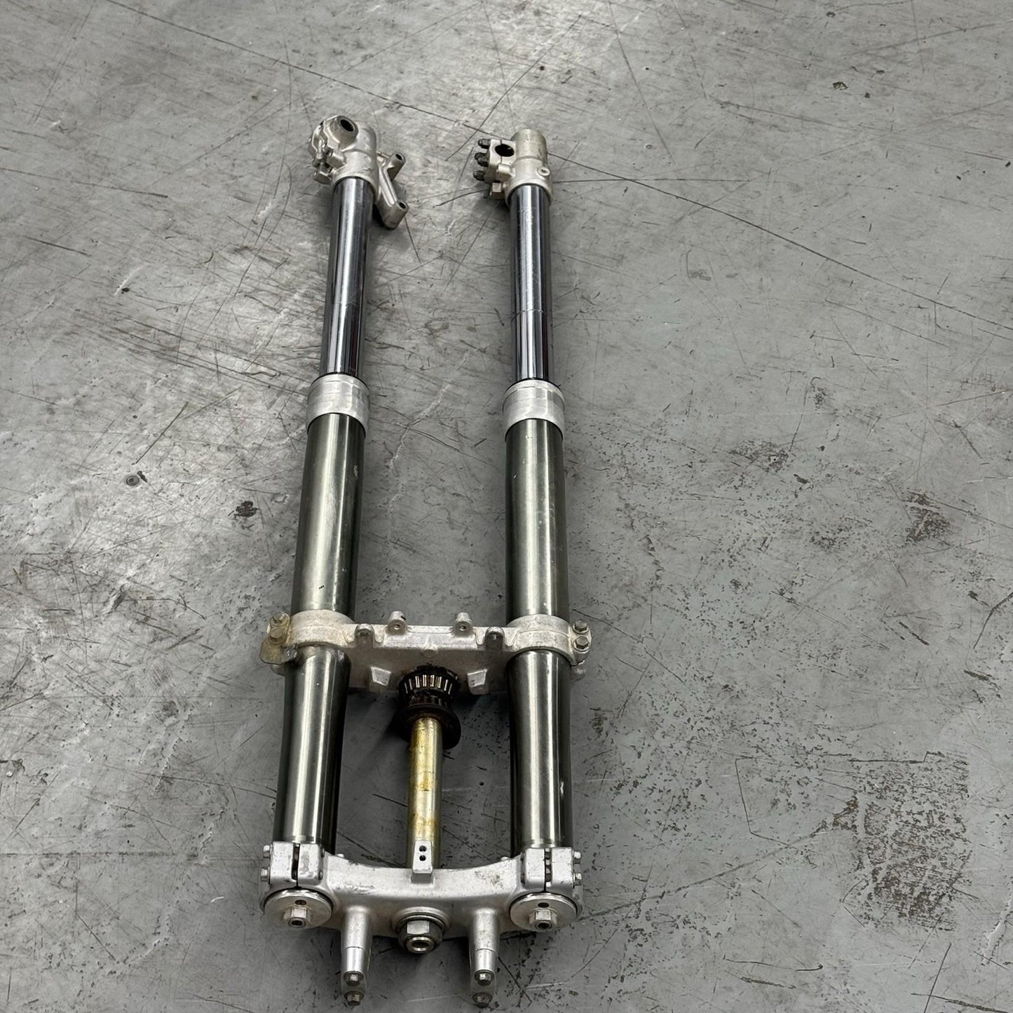 1994 1995 YAMAHA YZ250 FORKS FRONT SUSPENSION TRIPLE TREE STRAIGHT STOCK