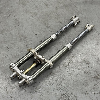 1994 1995 YAMAHA YZ250 FORKS FRONT SUSPENSION TRIPLE TREE STRAIGHT STOCK