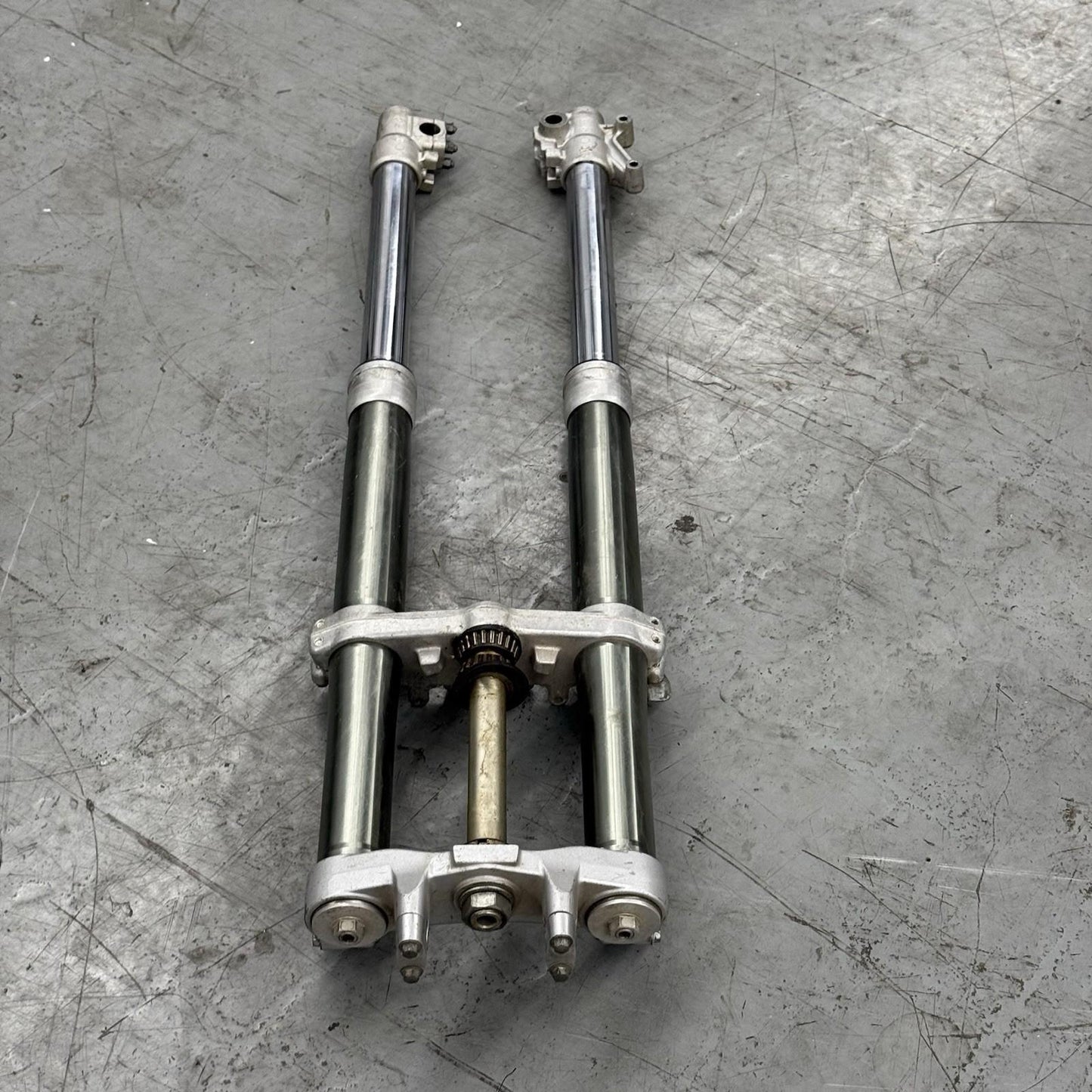 1994 1995 YAMAHA YZ250 FORKS FRONT SUSPENSION TRIPLE TREE STRAIGHT STOCK