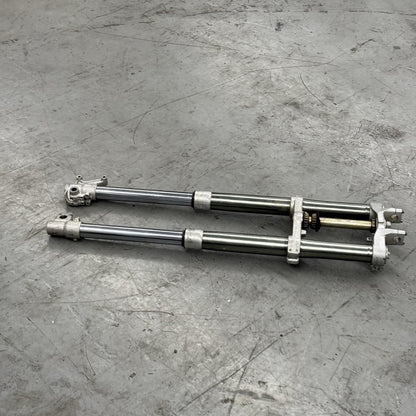 1994 1995 YAMAHA YZ250 FORKS FRONT SUSPENSION TRIPLE TREE STRAIGHT STOCK
