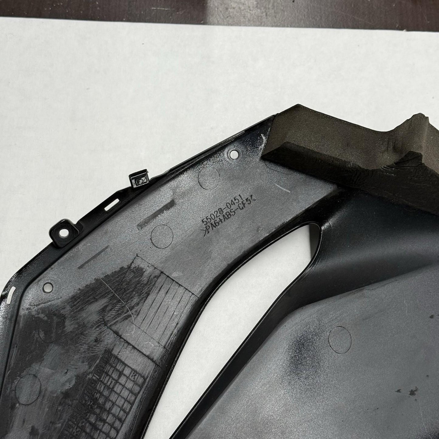 2012 - 2019 KAWASAKI ZX6R LOWER RIGHT SIDE BELLY PAN FAIRING BLACK ABS ZX 636