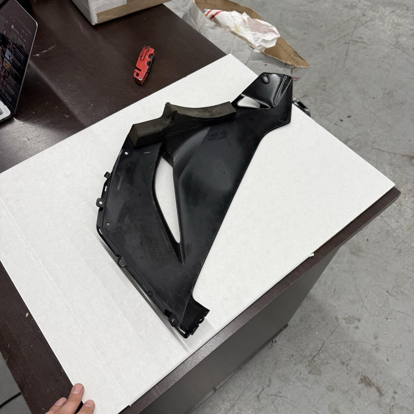 2012 - 2019 KAWASAKI ZX6R LOWER RIGHT SIDE BELLY PAN FAIRING BLACK ABS ZX 636