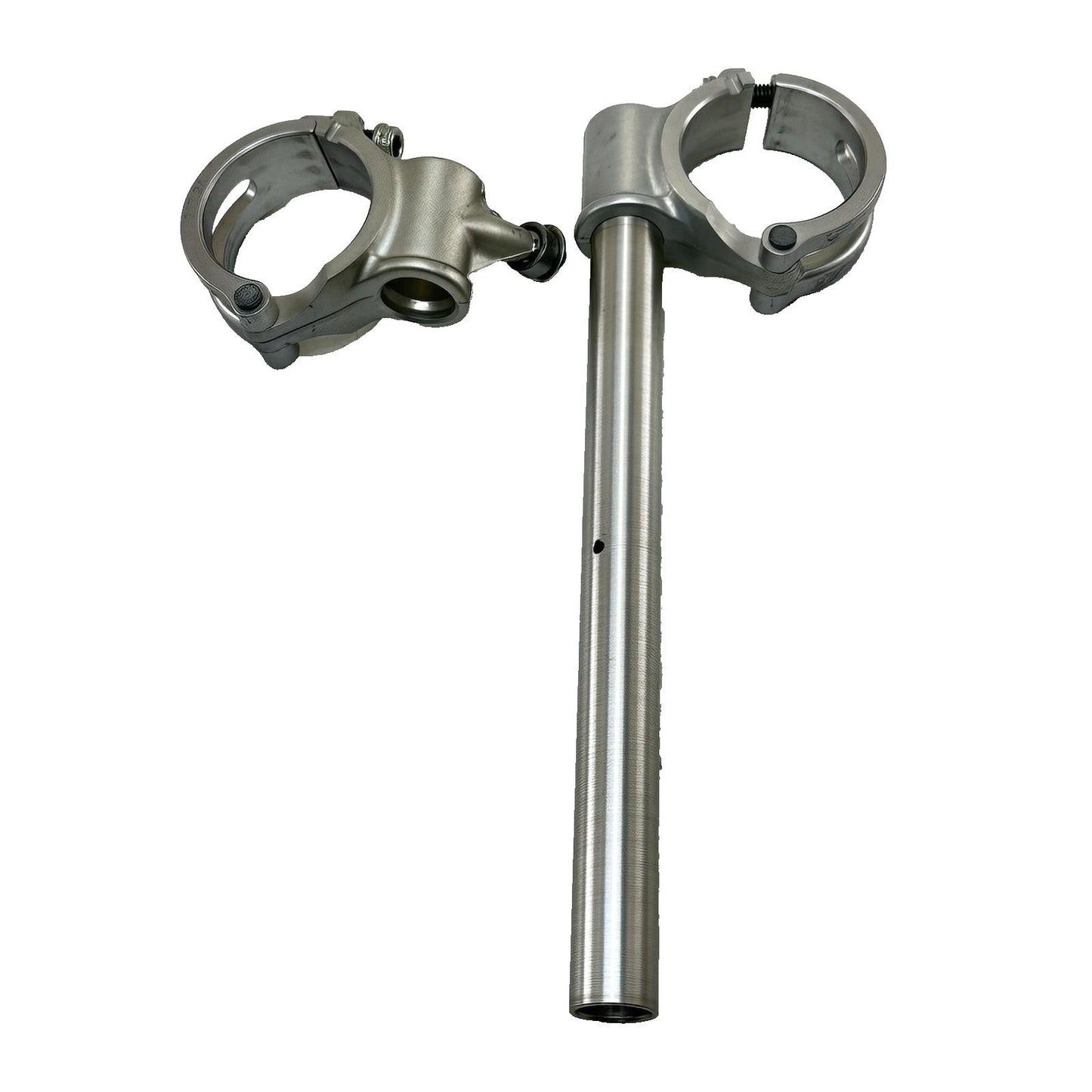 2018 - 2024 DUCATI PANIGALE V4S CLIP ON HANDLE BARS CLAMP LEFT RIGHT SILVER PAIR