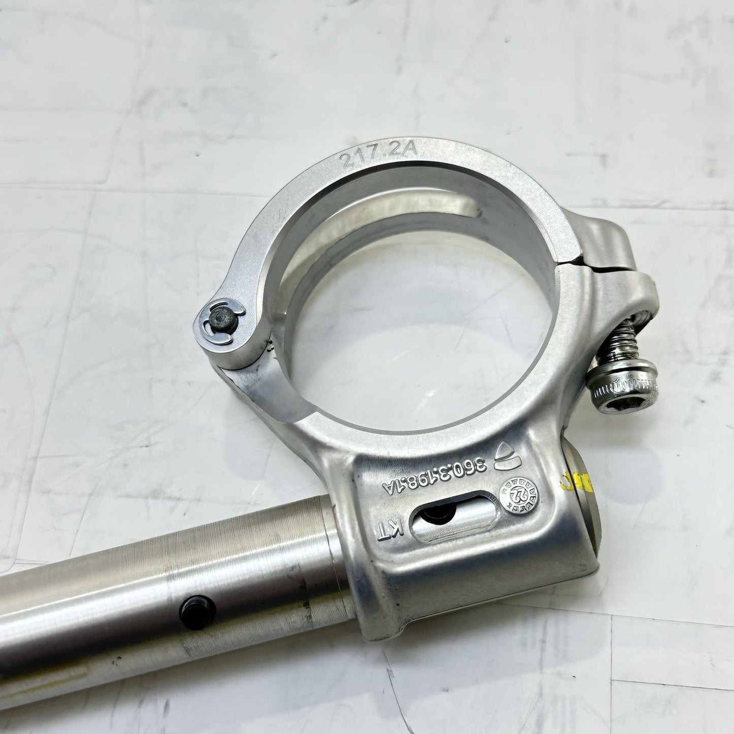 2018 - 2024 DUCATI PANIGALE V4S CLIP ON HANDLE BARS CLAMP LEFT RIGHT SILVER PAIR