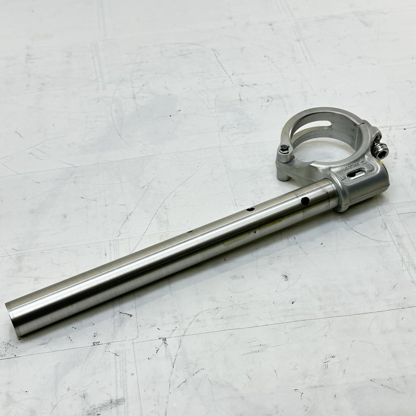 2018 - 2024 DUCATI PANIGALE V4S CLIP ON HANDLE BARS CLAMP LEFT RIGHT SILVER PAIR