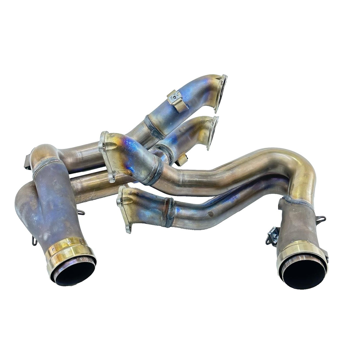 2018 - 2024 DUCATI PANIGALE V4S EXHAUST HEADER MANIFOLD PIPES SET PAIR STOCK