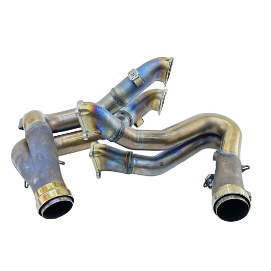 2018 - 2024 DUCATI PANIGALE V4S EXHAUST HEADER MANIFOLD PIPES SET PAIR STOCK