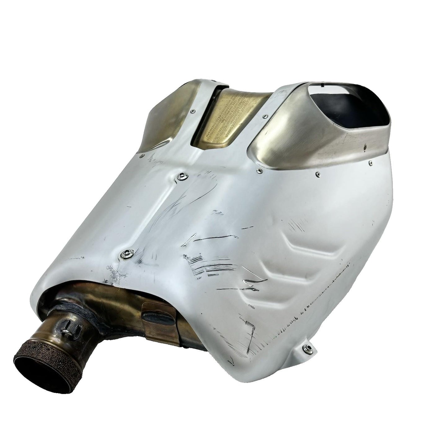 2018 - 2024 DUCATI PANIGALE V4S MUFFLER EXHAUST HEADER PIPE SILVER *SCUFFED*