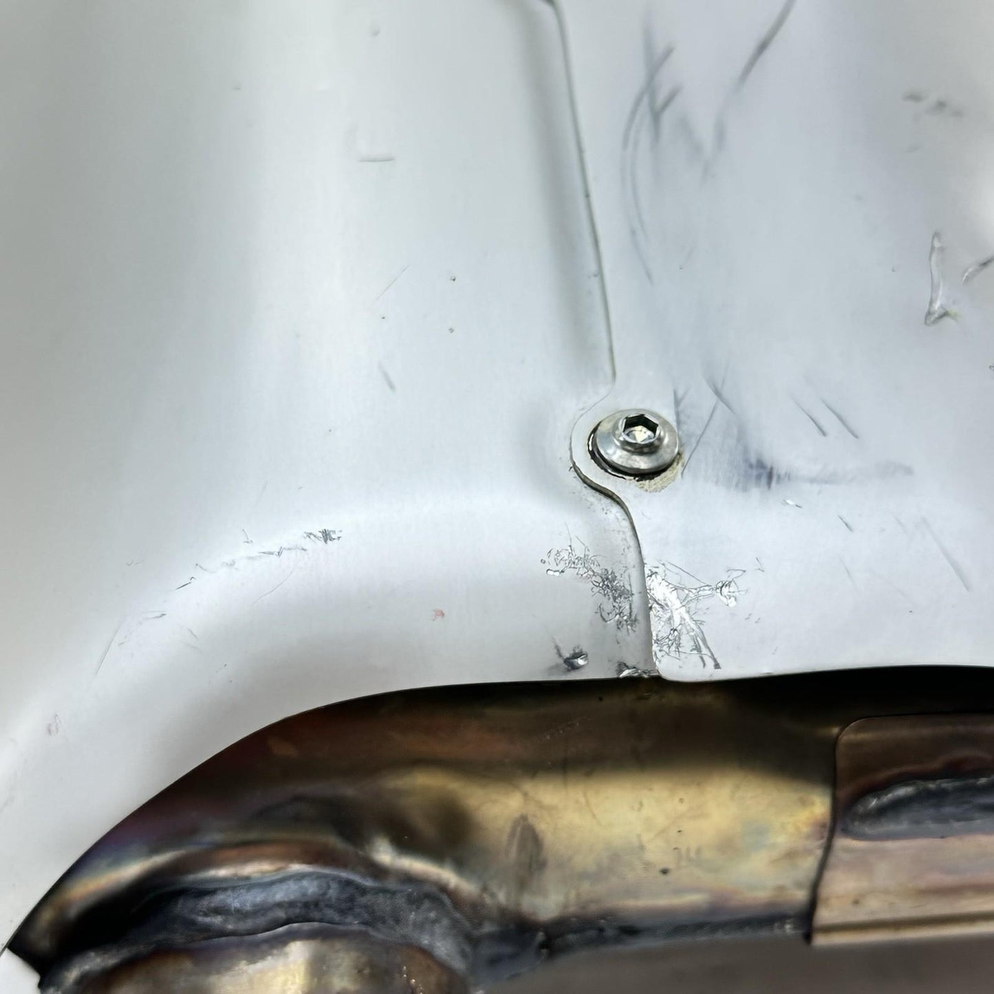 2018 - 2024 DUCATI PANIGALE V4S MUFFLER EXHAUST HEADER PIPE SILVER *SCUFFED*