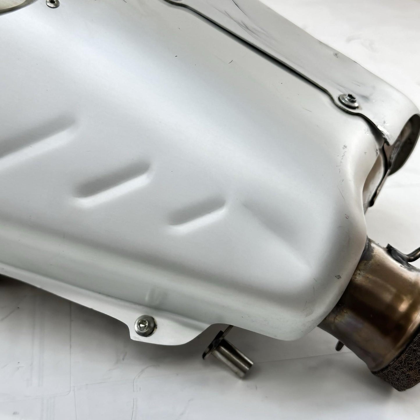 2018 - 2024 DUCATI PANIGALE V4S MUFFLER EXHAUST HEADER PIPE SILVER *SCUFFED*