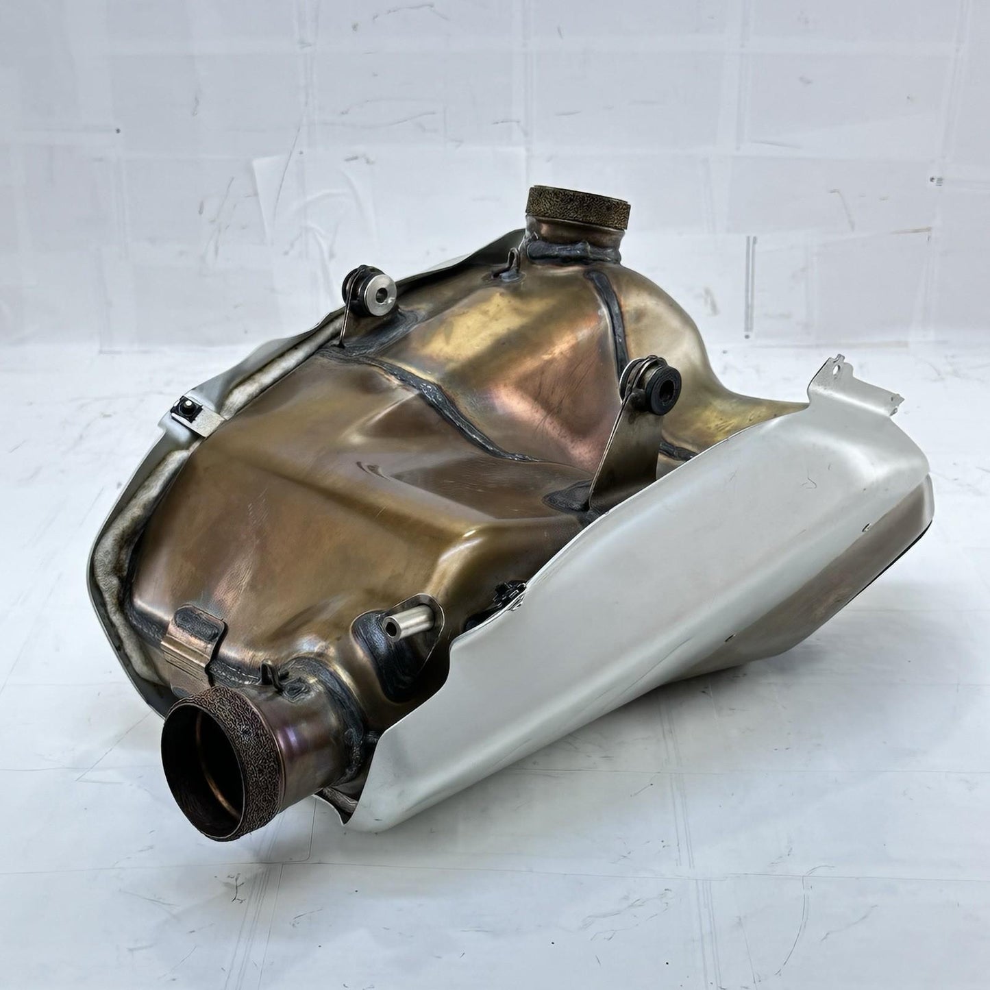 2018 - 2024 DUCATI PANIGALE V4S MUFFLER EXHAUST HEADER PIPE SILVER *SCUFFED*