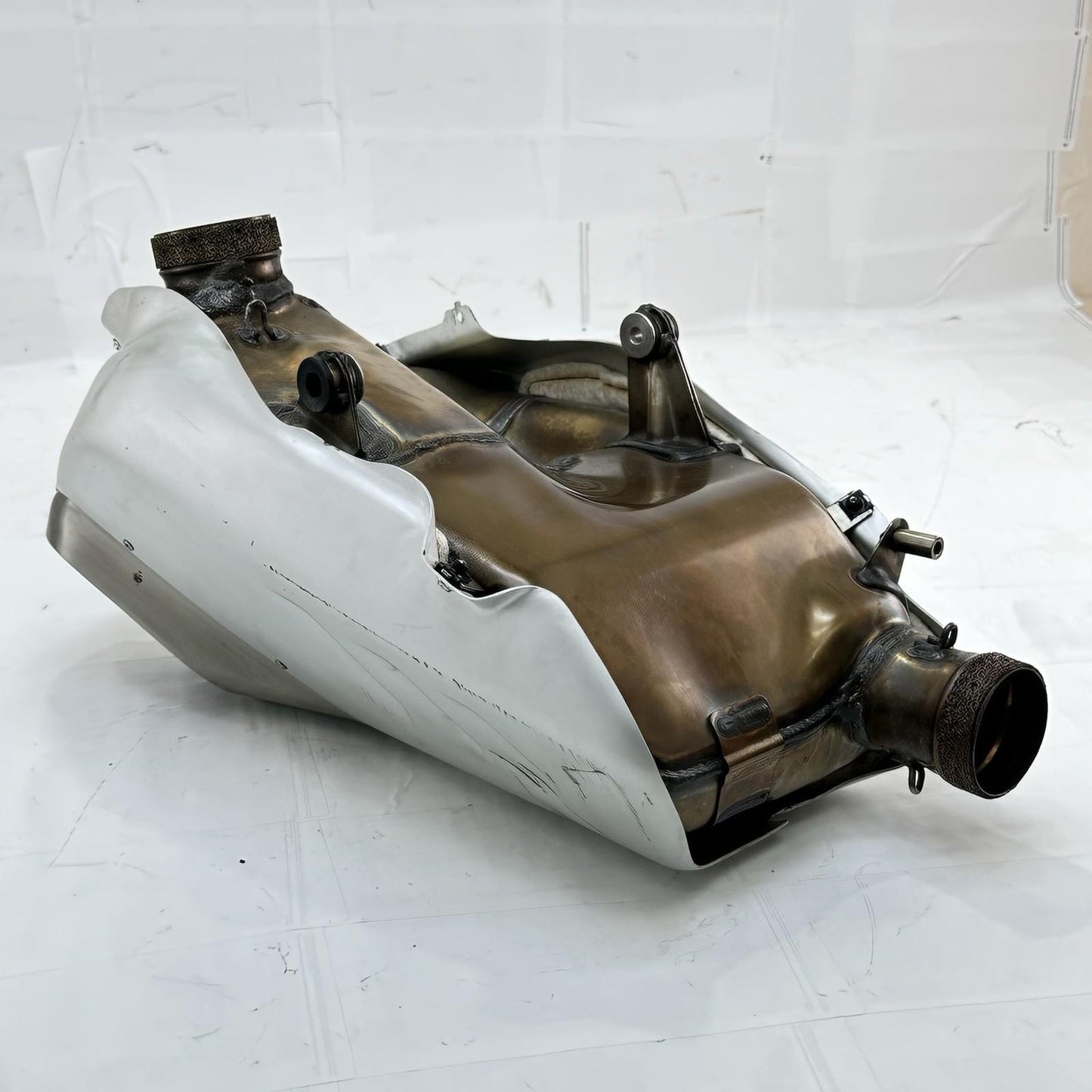 2018 - 2024 DUCATI PANIGALE V4S MUFFLER EXHAUST HEADER PIPE SILVER *SCUFFED*