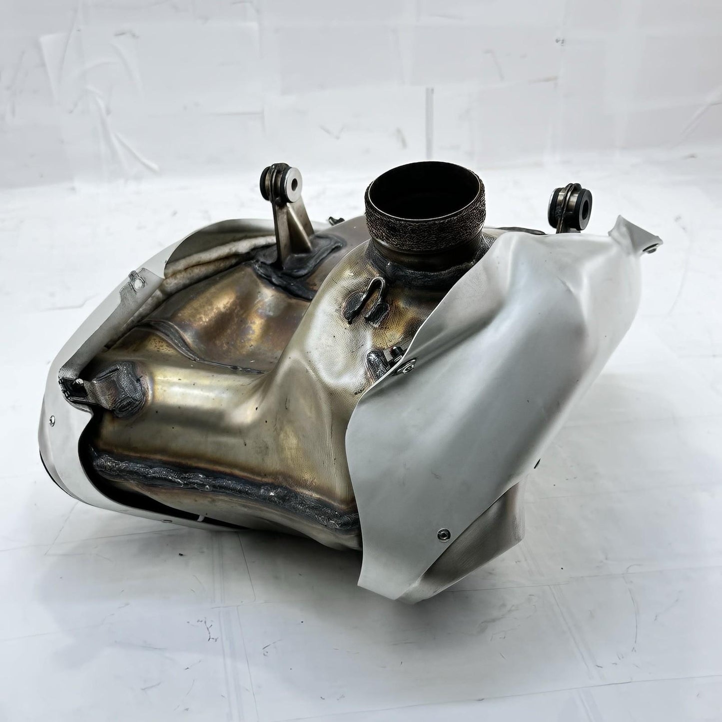 2018 - 2024 DUCATI PANIGALE V4S MUFFLER EXHAUST HEADER PIPE SILVER *SCUFFED*