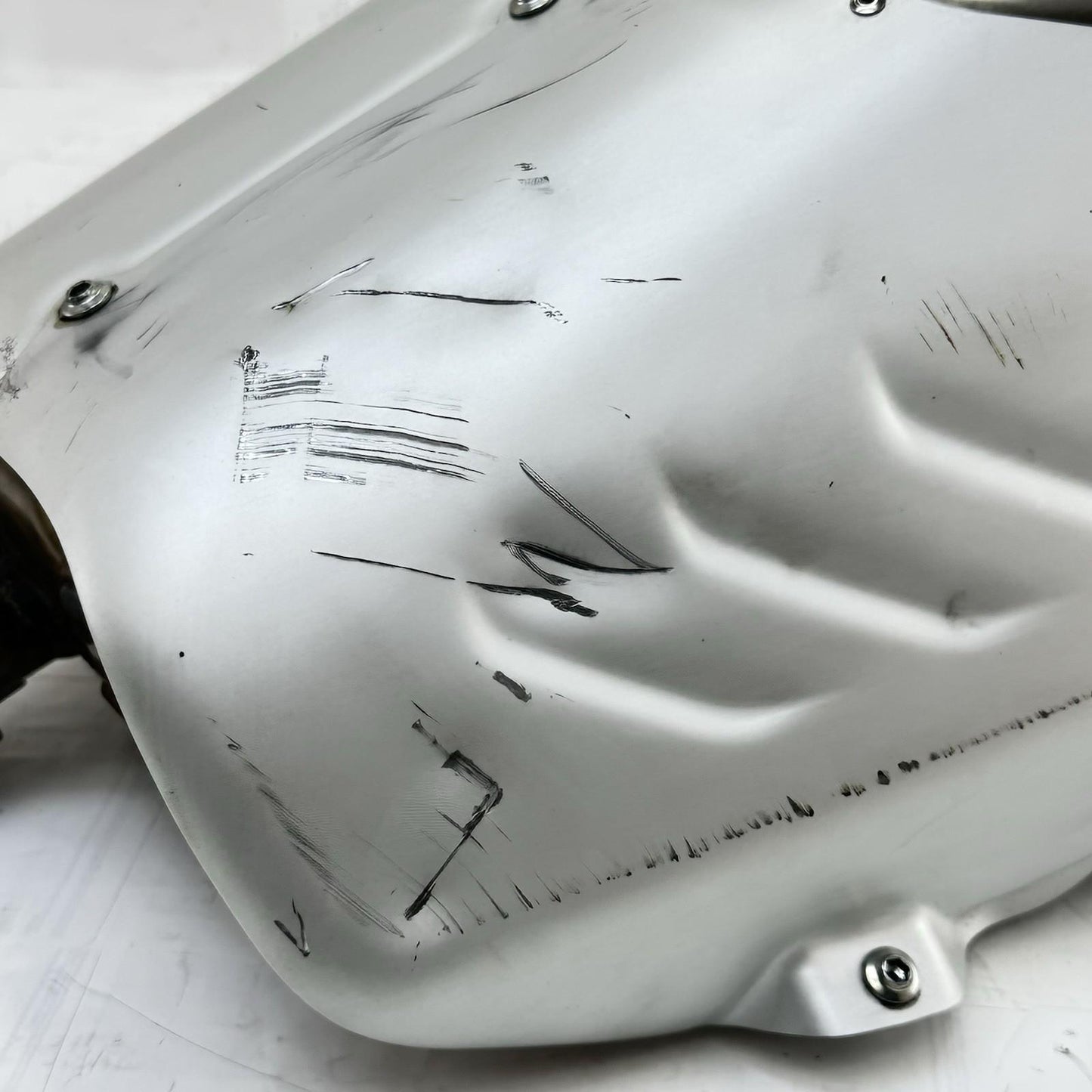 2018 - 2024 DUCATI PANIGALE V4S MUFFLER EXHAUST HEADER PIPE SILVER *SCUFFED*