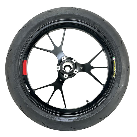 2018 - 2024 DUCATI PANIGALE V4S FRONT WHEEL RIM TIRE BLACK MARCHESINI FORGED