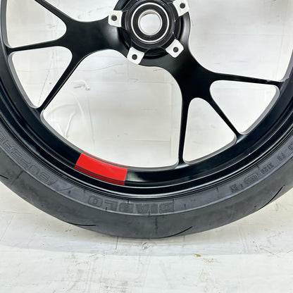 2018 - 2024 DUCATI PANIGALE V4S FRONT WHEEL RIM TIRE BLACK MARCHESINI FORGED