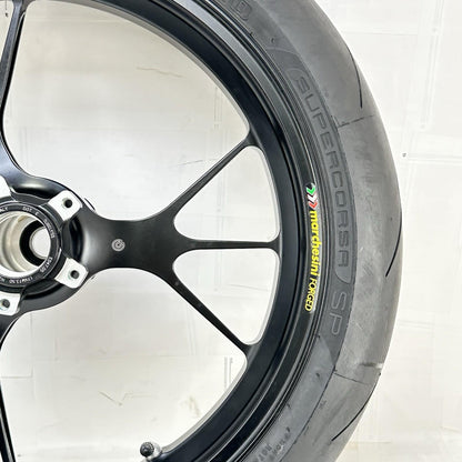 2018 - 2024 DUCATI PANIGALE V4S FRONT WHEEL RIM TIRE BLACK MARCHESINI FORGED
