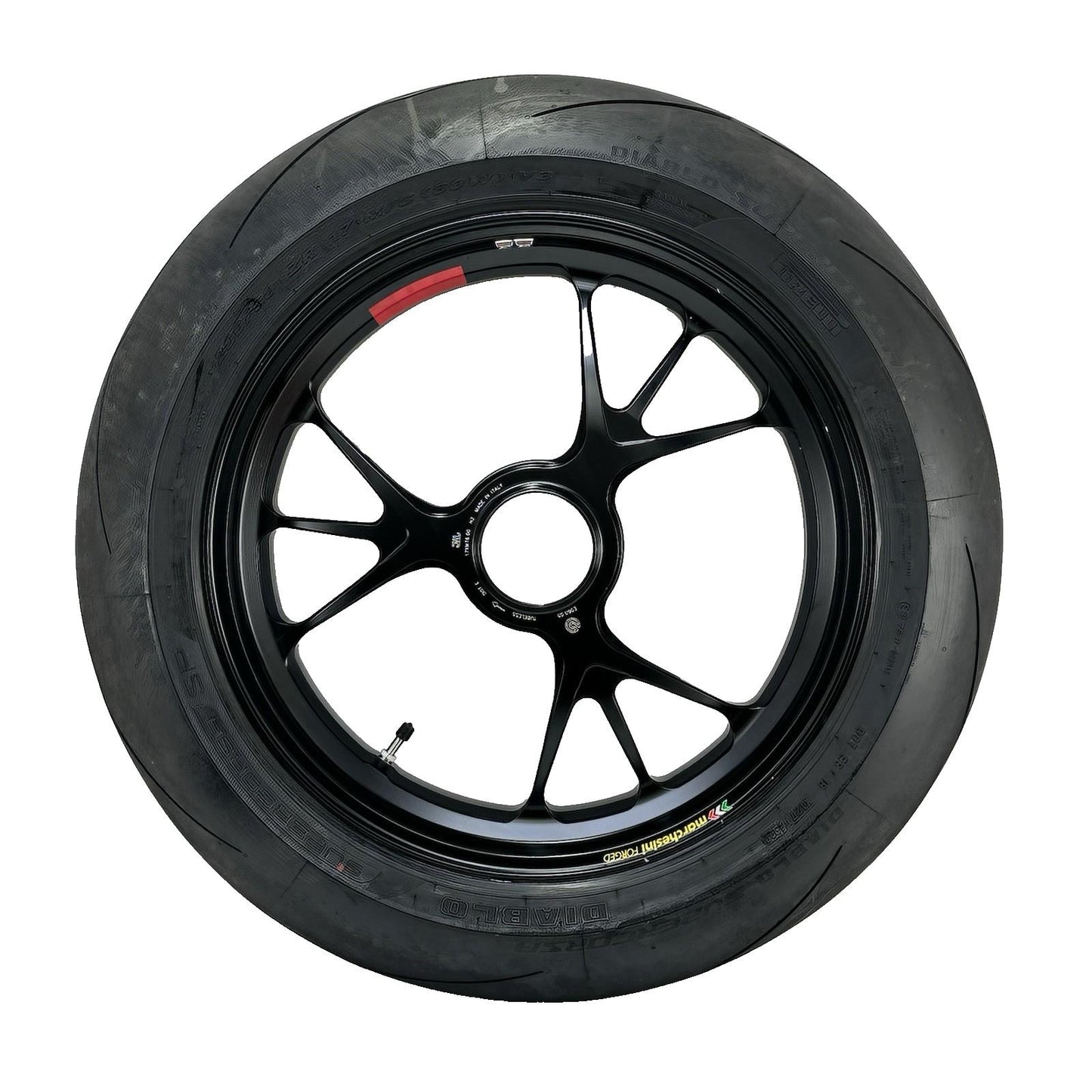 2018 - 2024 DUCATI PANIGALE V4S REAR WHEEL BACK RIM TIRE BLACK MARCHESINI FORGED