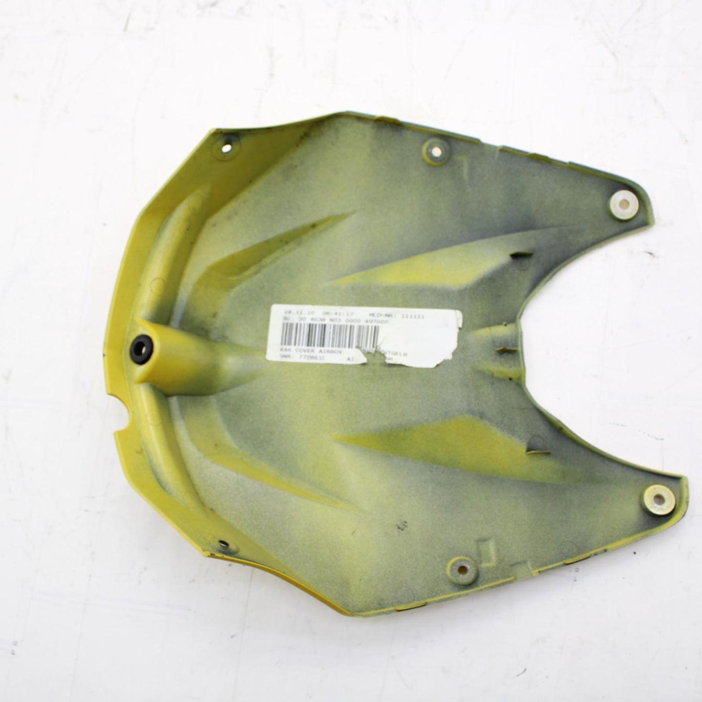 2009 - 2014 BMW S1000RR FUEL TANK COVER GAS PETROL FRONT YELLOW PLASTIC STOCK