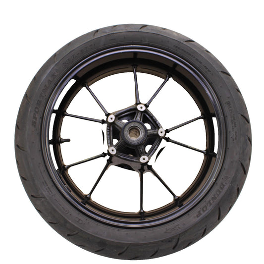 2010 - 2014 BMW S1000RR REAR WHEEL BACK DUNLOP TIRE BLACK STRAIGHT RIM STOCK