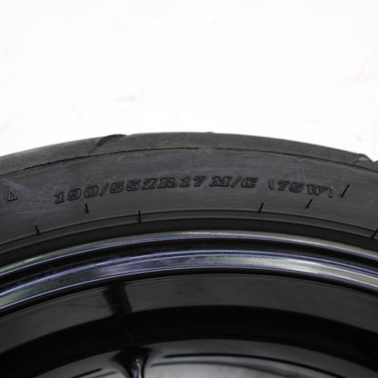 2010 - 2014 BMW S1000RR REAR WHEEL BACK DUNLOP TIRE BLACK STRAIGHT RIM STOCK