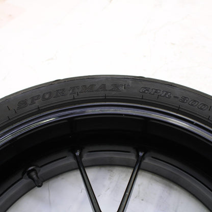 2010 - 2014 BMW S1000RR REAR WHEEL BACK DUNLOP TIRE BLACK STRAIGHT RIM STOCK