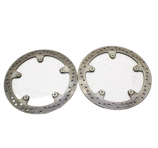 2009 - 2014 BMW S1000RR FRONT BRAKE ROTORS DISCS SILVER STRAIGHT STOCK